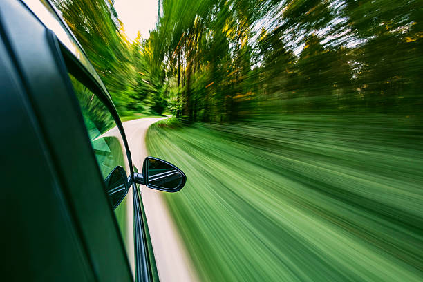 istock Speeding car on the rural road 175547100