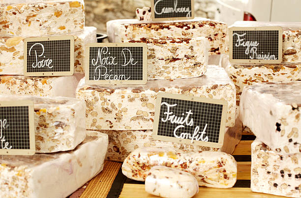 Handcrafted Nougat at French Market stock photo