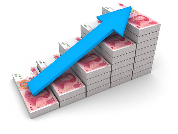 istock Increasing value of Chinese Yuan. 175547583