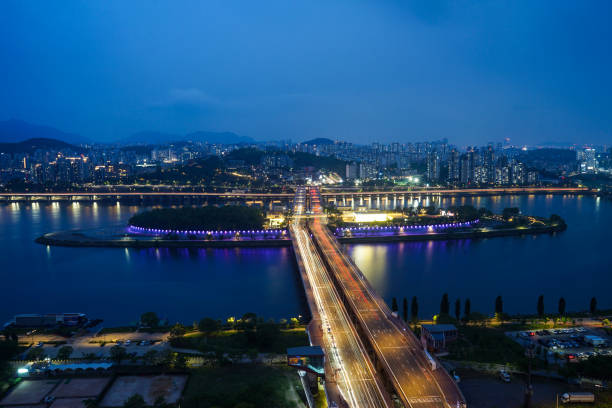istock Nightscape in downtown Seoul, Korea 1755476425