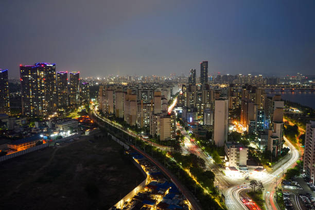 istock Nightscape in downtown Seoul, Korea 1755476515