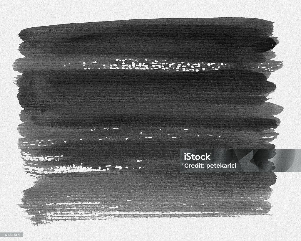 Traços de pincel preto (Traçado de Recorte) - Royalty-free Abstrato Ilustração de stock