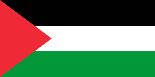istock National flag of Palestine close up. 1755490427