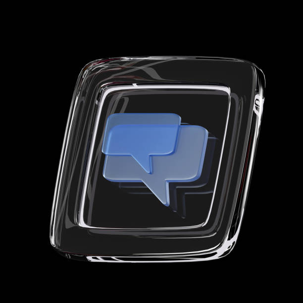 high-resolution 3D render of a chat icon, minimalist yet highly detailed, featuring soft, ambient lighting that casts subtle shadow