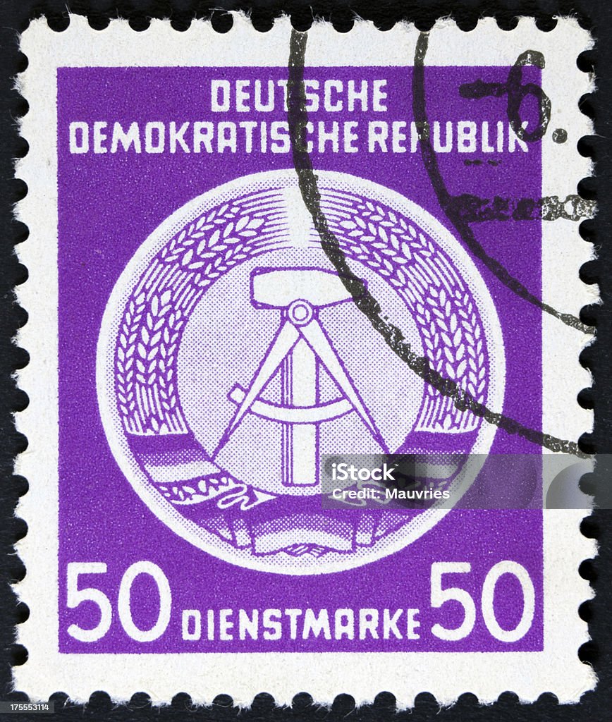 East Deutschen post-stamp - Lizenzfrei Altertümlich Stock-Foto