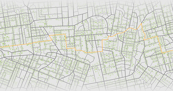 Navigate Mapping Technology For Distance Data Path Turns Abstract Map ...