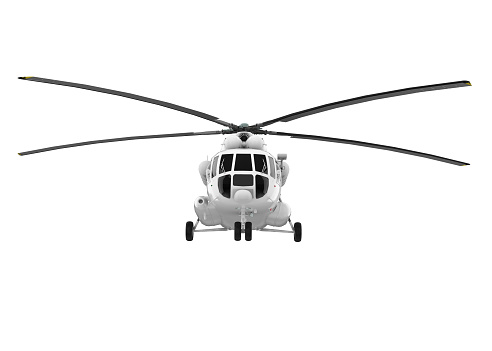 Helicopter isolated on white background. 3D render