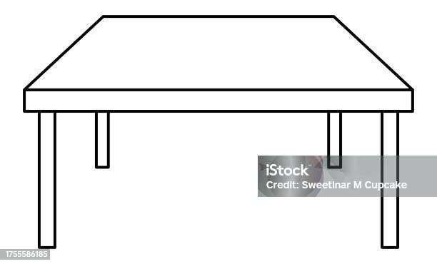 Clean Drawinng Table Table Minimal Modern And Clean Rectangular Shaped Desk Stock ...