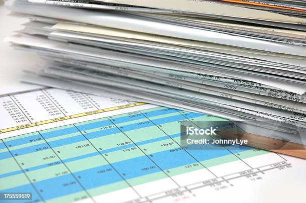 Spreadsheet 4 Stock Photo - Download Image Now - Balance, Bank Statement, Bookkeeping