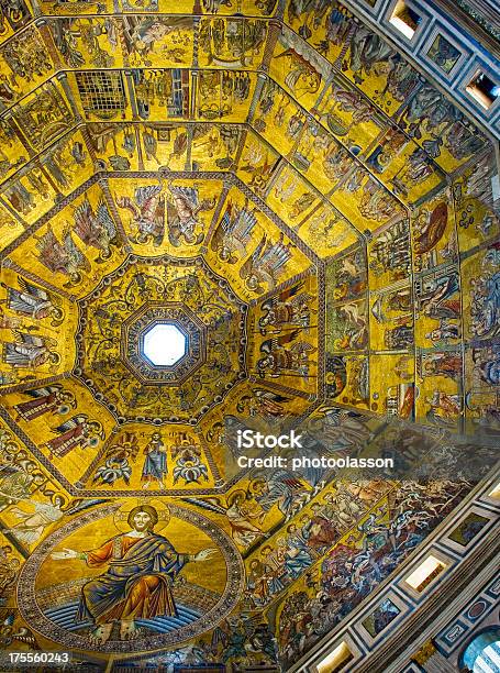 Cúpula De Baptistério De San Giovanni Itália - Fotografias de stock e mais imagens de Teto - Teto, Batistério, João Batista