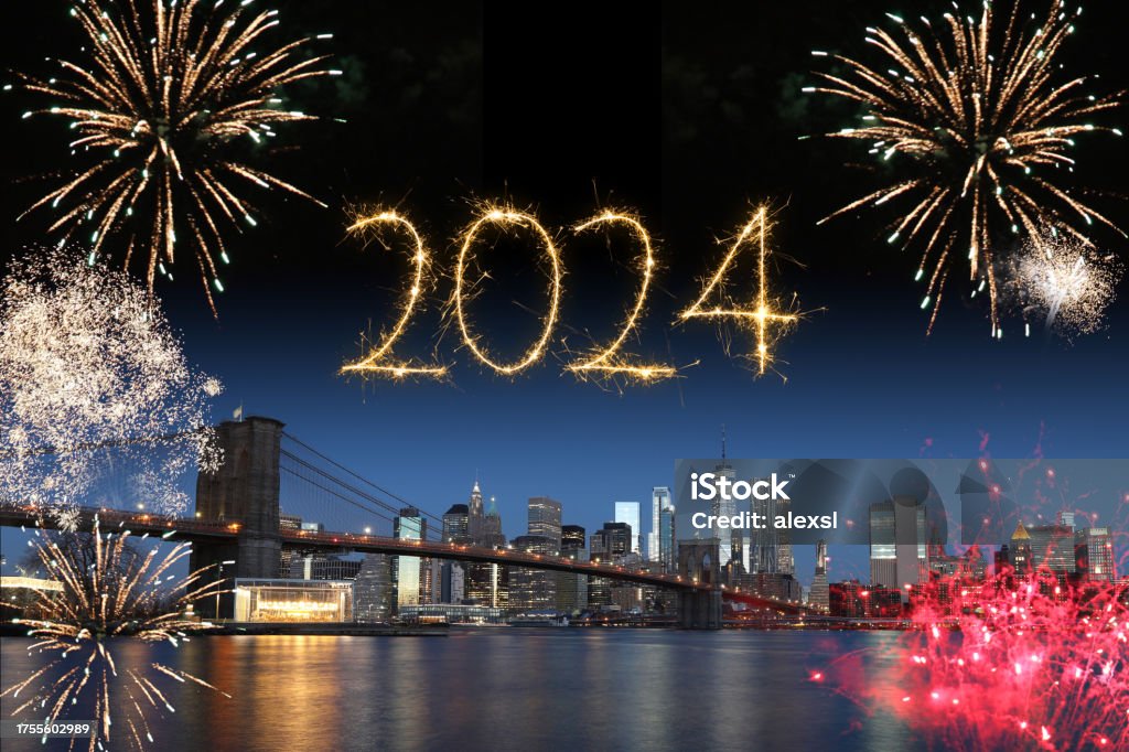 New Year 2024 Fireworks New York Manhattan Stock Photo Download Image New Year 2024 Fireworks New York Manhattan Stock Photo Download Image