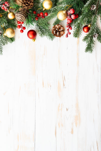 istock Christmas background. Present box and christmas decorations. 1755605779