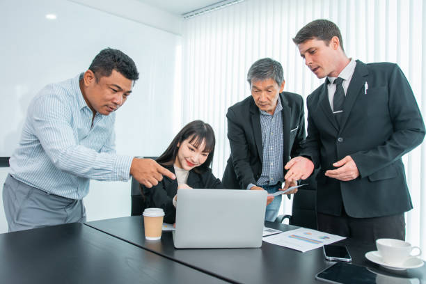 istock Business people  team work while working in board room, design project, discussing ideas,discuss financial statistics together teamwork concept 1755626084