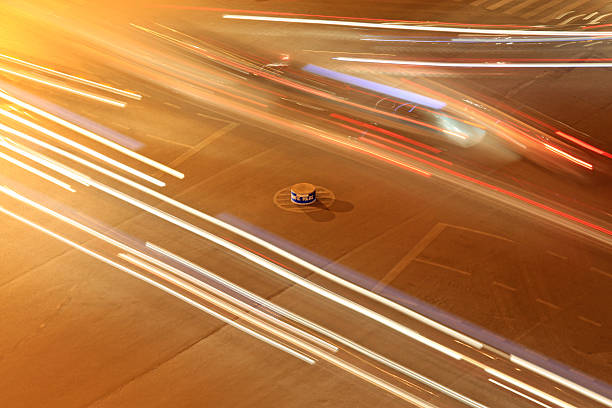 city traffic at night in china