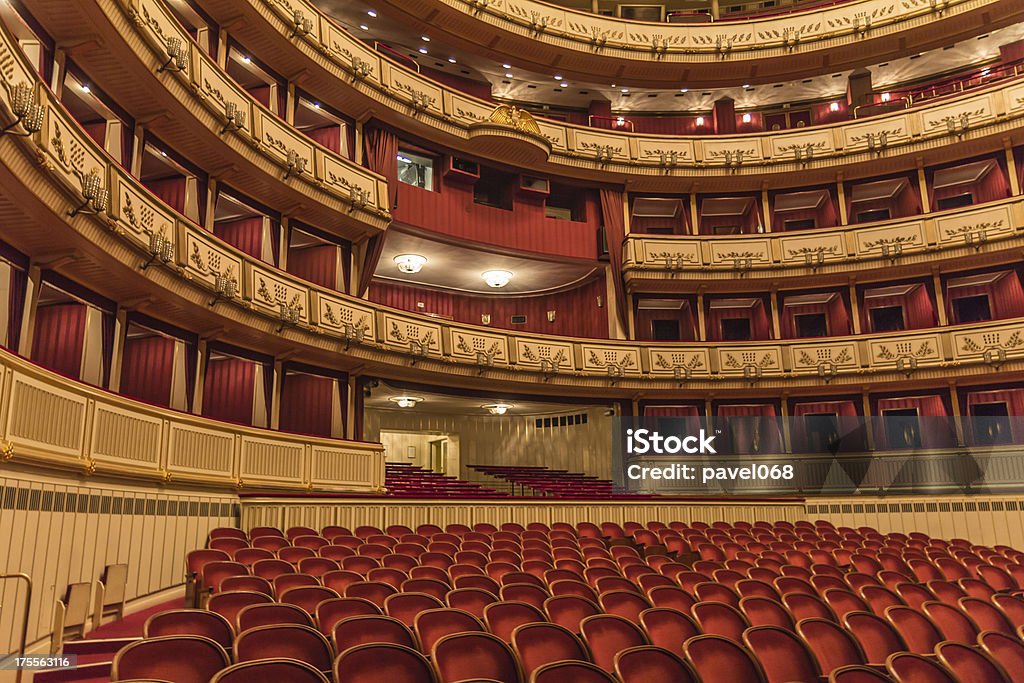 The interior design of the Vienna state opera interior of Vienna State Opera, Austria Opera Stock Photo