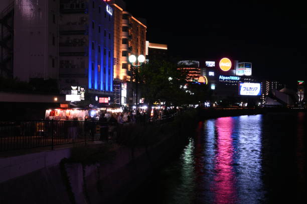 istock Fukuoka Hakata Nakasu night landscapes 1755633135