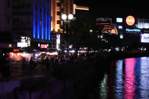 istock Fukuoka Hakata Nakasu night landscapes 1755633138