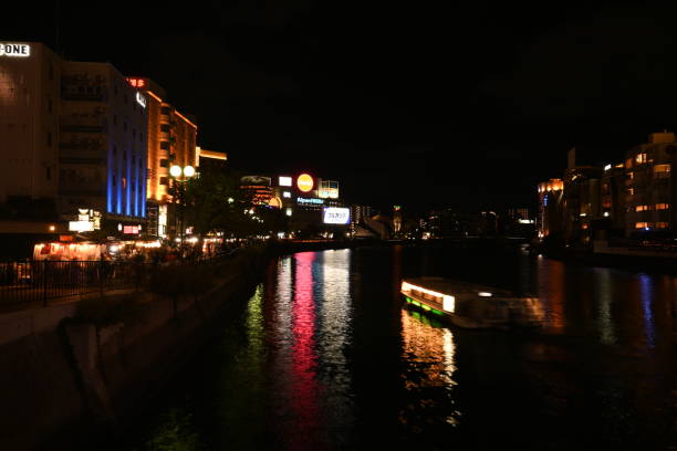 istock Fukuoka Hakata Nakasu night landscapes 1755633155