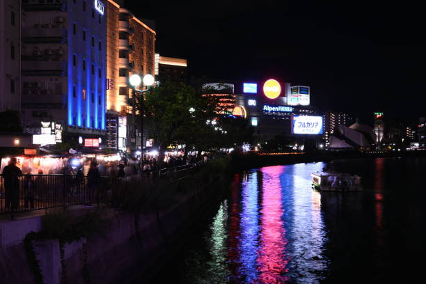 istock Fukuoka Hakata Nakasu night landscapes 1755633697