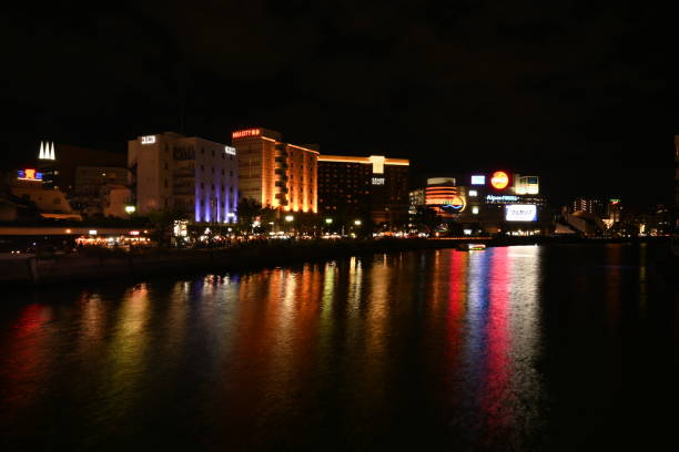 istock Fukuoka Hakata Nakasu night landscapes 1755633711