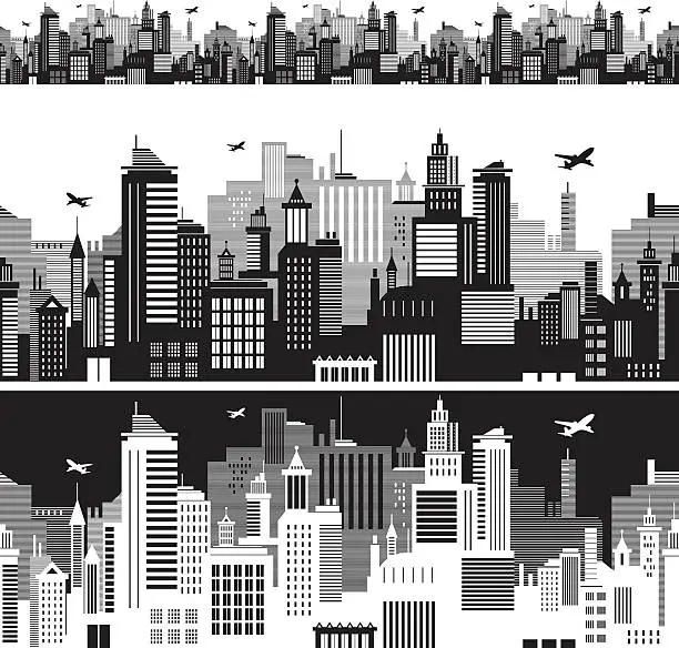 Vector illustration of Cityscape siluette