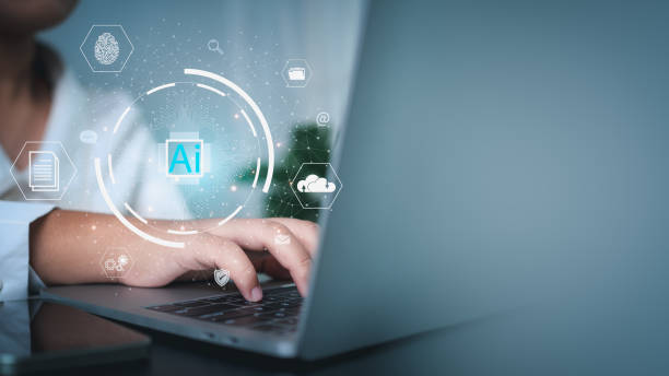 istock Businessman showing use of future technology artificial intelligence system for communication and networking in business analysis with copy space. 1755664377