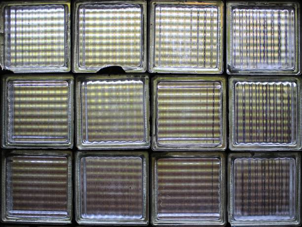 istock Old-fashioned square glass bricks instead of a window 1755667276