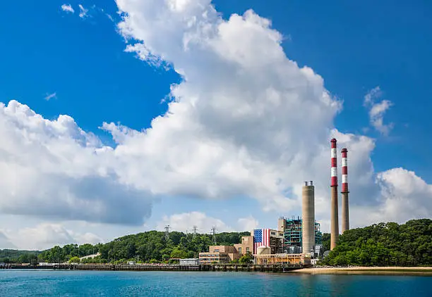 Oil fired powerplant at Port Jefferson, Long Island,  New York