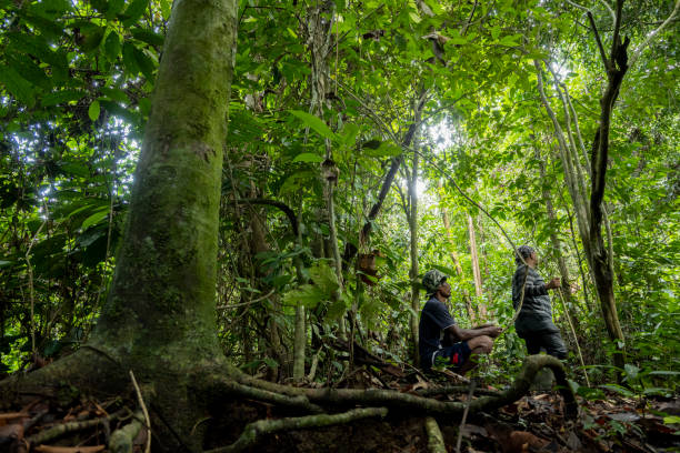 istock Two Men Resting in the Forest - Stock Photo 1755672069