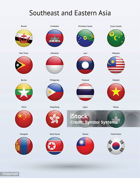 남동부 및 앗샤르키야 아시아 라운드 포석 컬레션 태국 국기에 대한 스톡 벡터 아트 및 기타 이미지 - 태국 국기, 아이콘, 기