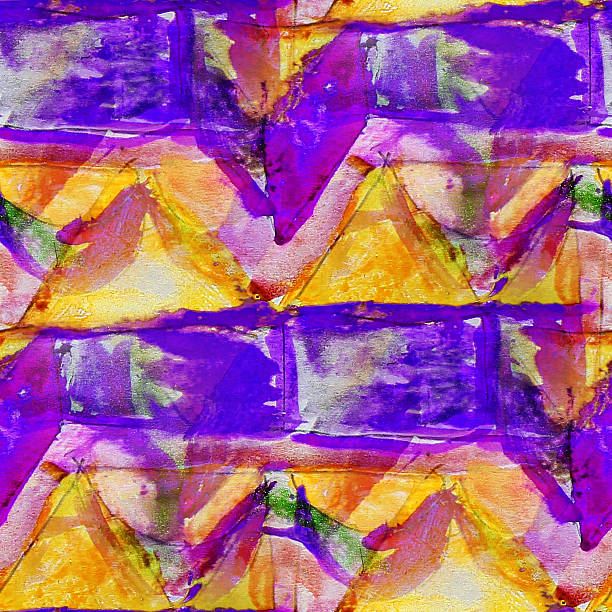istock purple, yellow seamless watercolor abstract background paint des 175568546