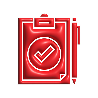 3D Realistic COMPLIANCE Icon. 3D Icon Isolated on White.