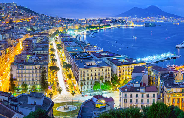 istock Panoramic view of Naples at night 1755689000