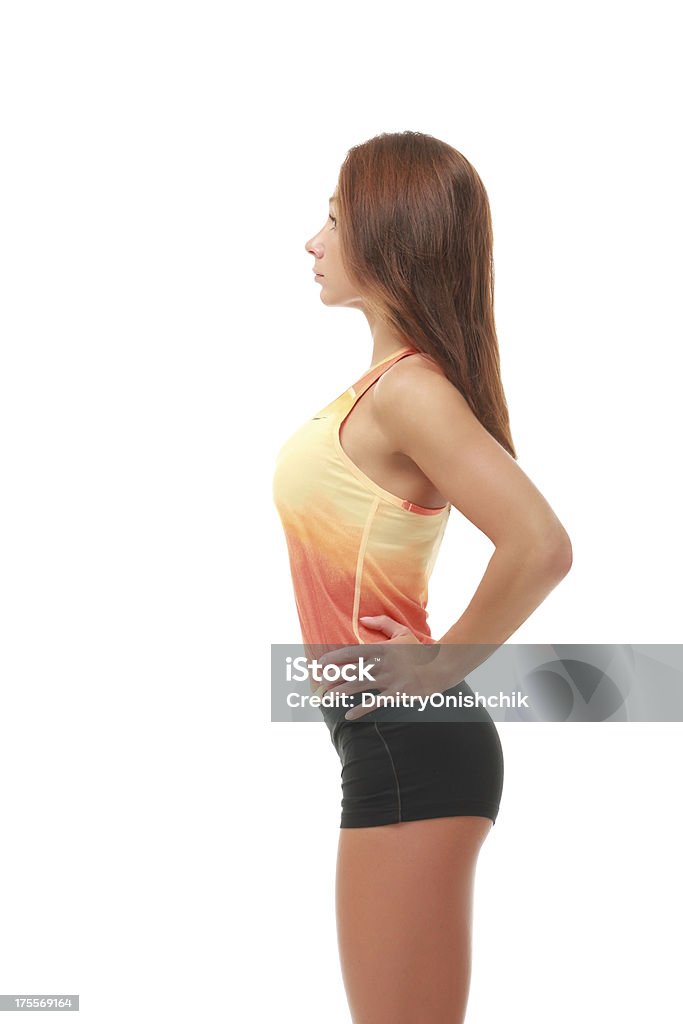 Young pretty fitness model posing Young pretty fitness model posing, profile 20-24 Years Stock Photo