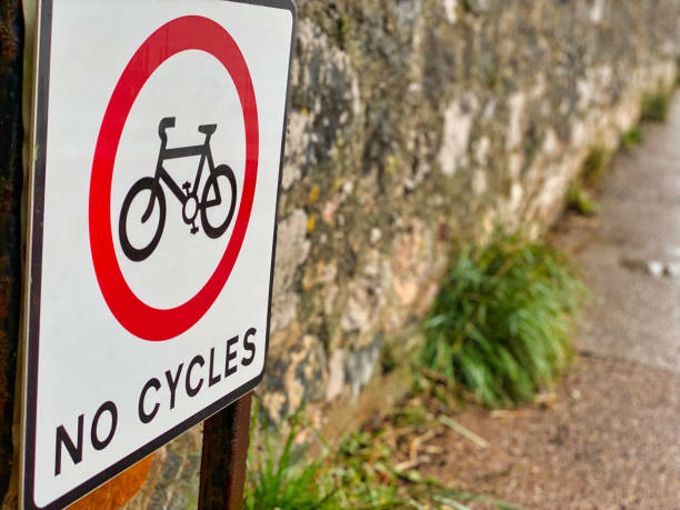 istock No cycling sign in front of a brick wall 1755699447