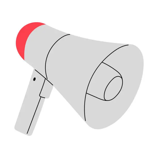 Vector illustration of Loudspeaker in flat design