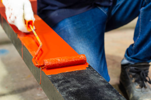 istock Rust-proof painted steel pipes in the factory 1755731392