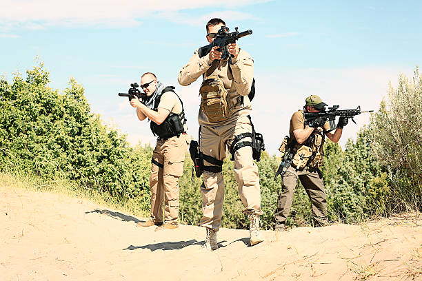 istock Group of Special Forces Military Snipers 175575162
