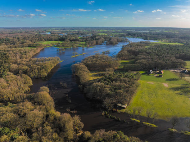 istock Regge river high water level flooding drone view 1755754888