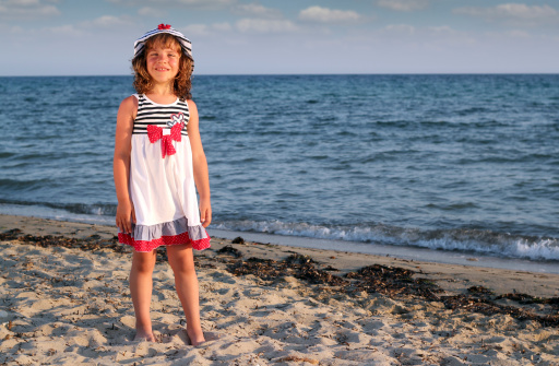 beautiful little girl on beach