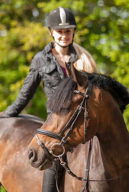 istock Girl sits on her horse 175576287