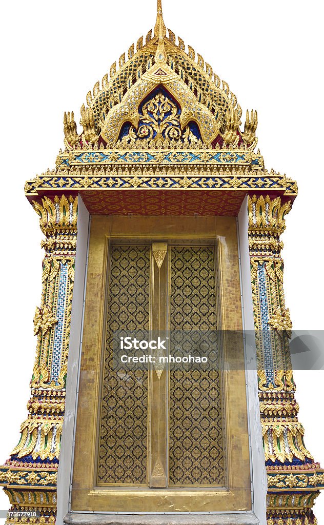 Ancient The Door in Wat Pho Temple Bangkok, Thailand Generality in Thailand, any kind of art decorated in Buddhist church,temple pavillion, temple hall, monk's house etc.created with money donated by people to Ancient Stock Photo
