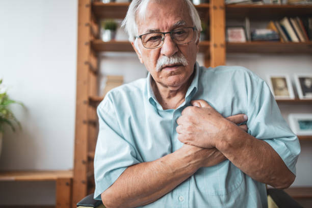 istock Senior man having a pain in his chest 1755784025
