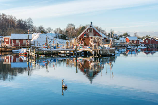 istock Idyllic cottages at the Swedish west coast 1755790248