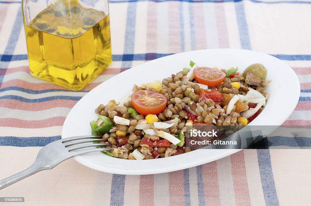 Lentilha Salada - Royalty-free Alho Foto de stock