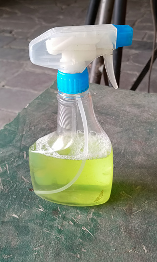 Spray bottle, taken at close range