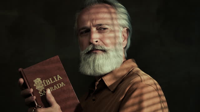 Senior man with Holy Bible
