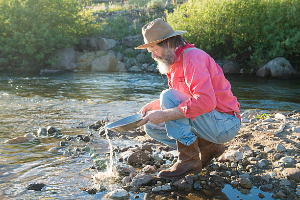 istock Prospector Panning for Gold in West Yellowstone, Montana 175585480