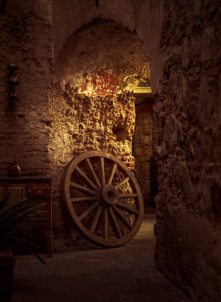 istock antique carriage wheel ancent in guatemala 175585847