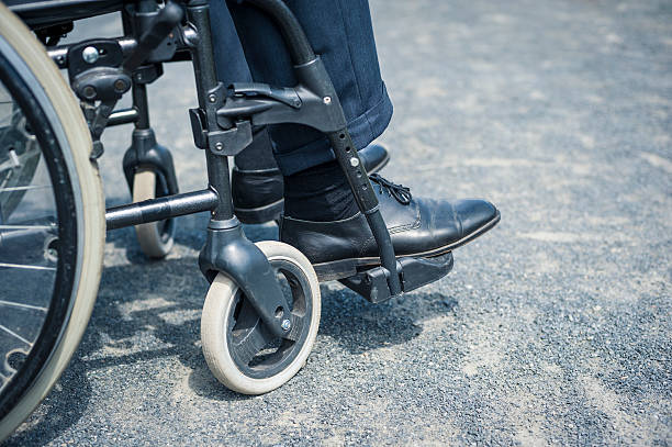 istock Man sitting on a wheelchair 175585907
